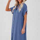 Damenhemdkleid mit Knopfleiste
