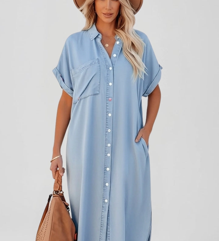 Damenhemdkleid mit Knopfleiste