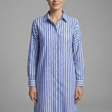 Damen Hemdkleid mit Knopfverschluss und langen Ärmeln