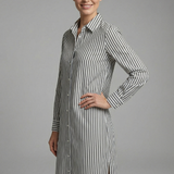 Damen Hemdkleid mit Knopfverschluss und langen Ärmeln
