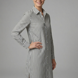 Damen Hemdkleid mit Knopfverschluss und langen Ärmeln