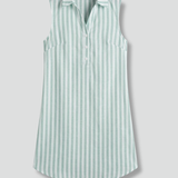 Damen Hemdkleid mit Knopfverschluss und gestreiftem Muster