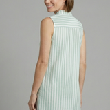 Damen Hemdkleid mit Knopfverschluss und gestreiftem Muster