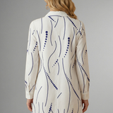 Damenhemdkleid mit Knopfleiste und Wellenmuster