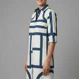 Damenhemdkleid mit Kragen und Knopfverschluss