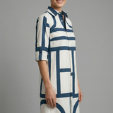 Damenhemdkleid mit Kragen und Knopfverschluss