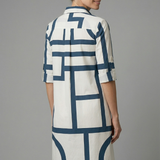 Damenhemdkleid mit Kragen und Knopfverschluss