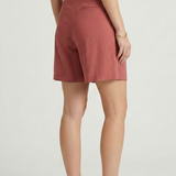 Damen-Shorts mit Knopf-Bund und Faltenfront