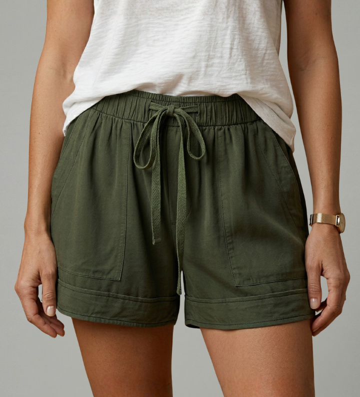 Damen-Shorts mit Kordelzug und lockerer Passform
