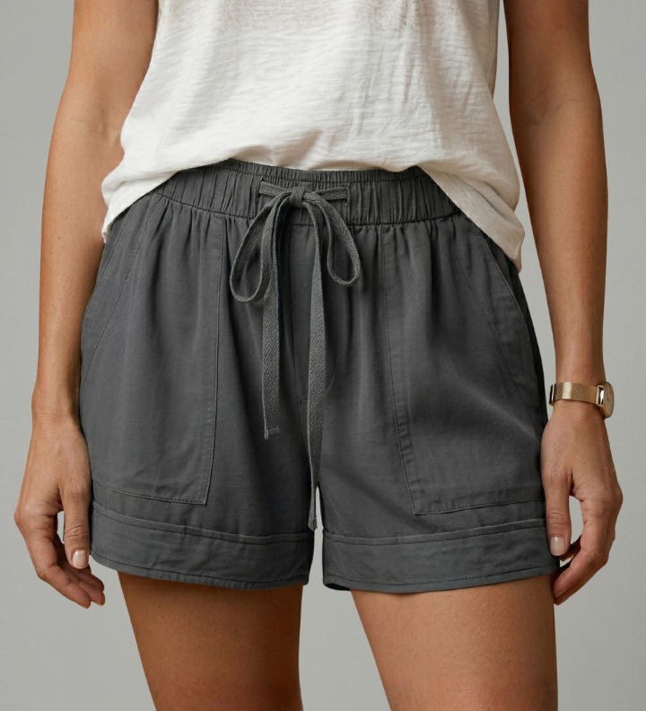 Damen-Shorts mit Kordelzug und lockerer Passform