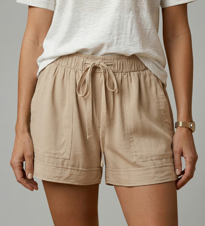 Damen-Shorts mit Kordelzug und lockerer Passform