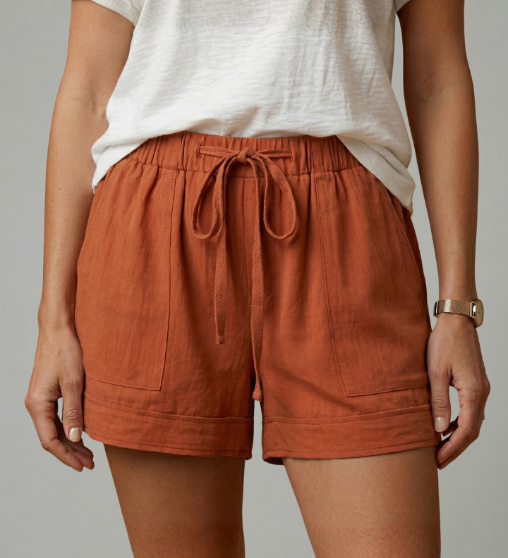 Damen-Shorts mit Kordelzug und lockerer Passform