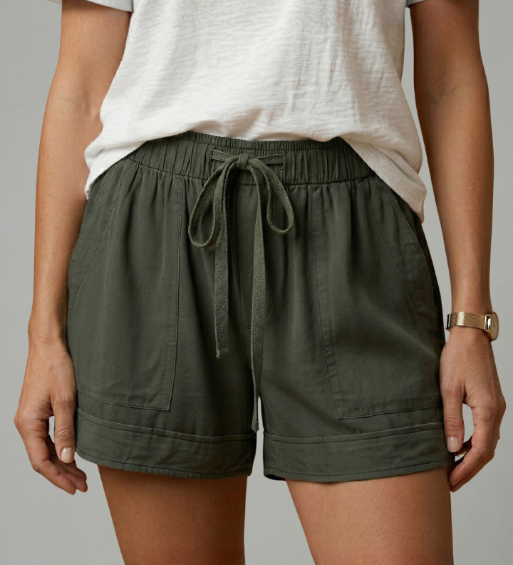 Damen-Shorts mit Kordelzug und lockerer Passform