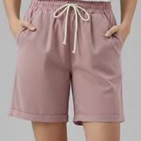 Damen-Shorts mit Kordelzug und Seitentaschen