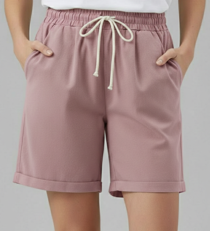Damen-Shorts mit Kordelzug und Seitentaschen