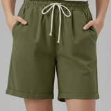 Damen-Shorts mit Kordelzug und Seitentaschen