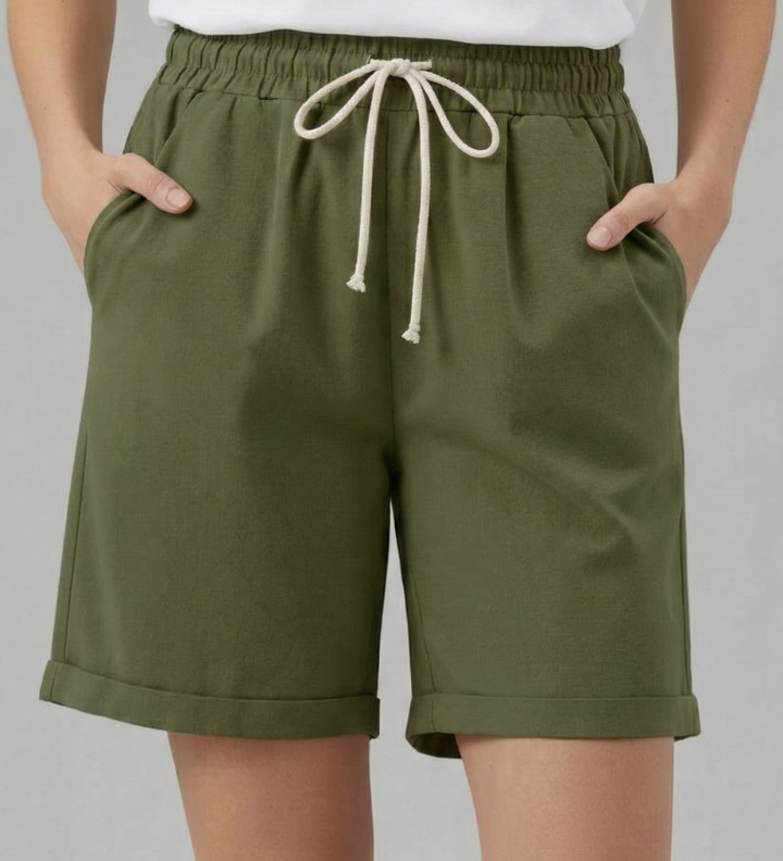 Damen-Shorts mit Kordelzug und Seitentaschen