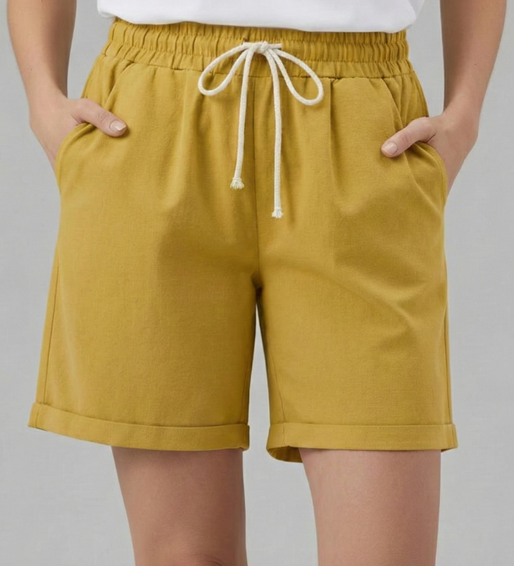 Damen-Shorts mit Kordelzug und Seitentaschen
