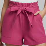 Damen Shorts mit Bindegürtel und Seitentaschen