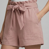 Damen Shorts mit Bindegürtel und Seitentaschen