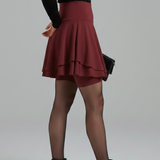 Damenrock mit hohem Bund und integrierten Shorts