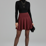 Damenrock mit Hohem Bund und Eingebauten Shorts