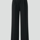 Damen Gerade-Hosen mit Faltenbund und Taschen