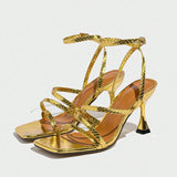 Damen Riemchen High-Heel Sandalen