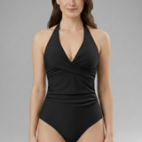 Damen Badeanzug mit Halterneck und Hoher Taille