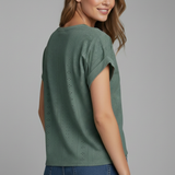 Damen T-Shirt mit Rundhalsausschnitt und kurzen Ärmeln