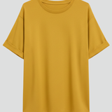 Damen T-Shirt mit Rundhalsausschnitt und umgeschlagenen Ärmeln