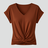 Damen T-Shirt mit V-Ausschnitt und kurzen Ärmeln