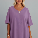 Damen T-Shirt mit V-Ausschnitt und kurzen Ärmeln