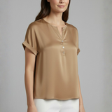 Damen T-Shirt mit V-Ausschnitt und kurzen Ärmeln