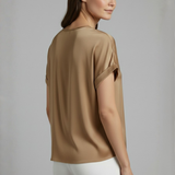 Damen T-Shirt mit V-Ausschnitt und kurzen Ärmeln