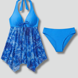 Damen Tankini-Set mit Halterneck und Sarong