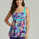 Damen Tankini-Set mit bedrucktem Oberteil und Shorts