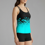 Damen Tankini-Set mit Rundhalsausschnitt und Shorts
