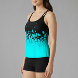Damen Tankini-Set mit Rundhalsausschnitt und Shorts