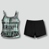 Damen Tankini-Set mit quadratischem Ausschnitt und Shorts