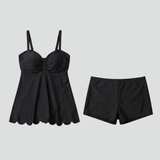 Damen Tankini-Set mit Herz-Ausschnitt und Shorts