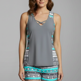 Damen Tankini-Set mit V-Ausschnitt und Shorts