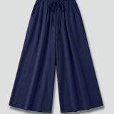 Damenhose mit Kordelzug und weitem Bein