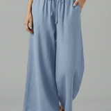 Damenhose mit Kordelzug und weitem Bein