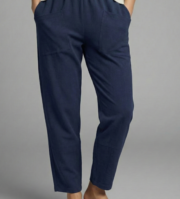 Damenhose mit elastischem Bund und Seitentaschen