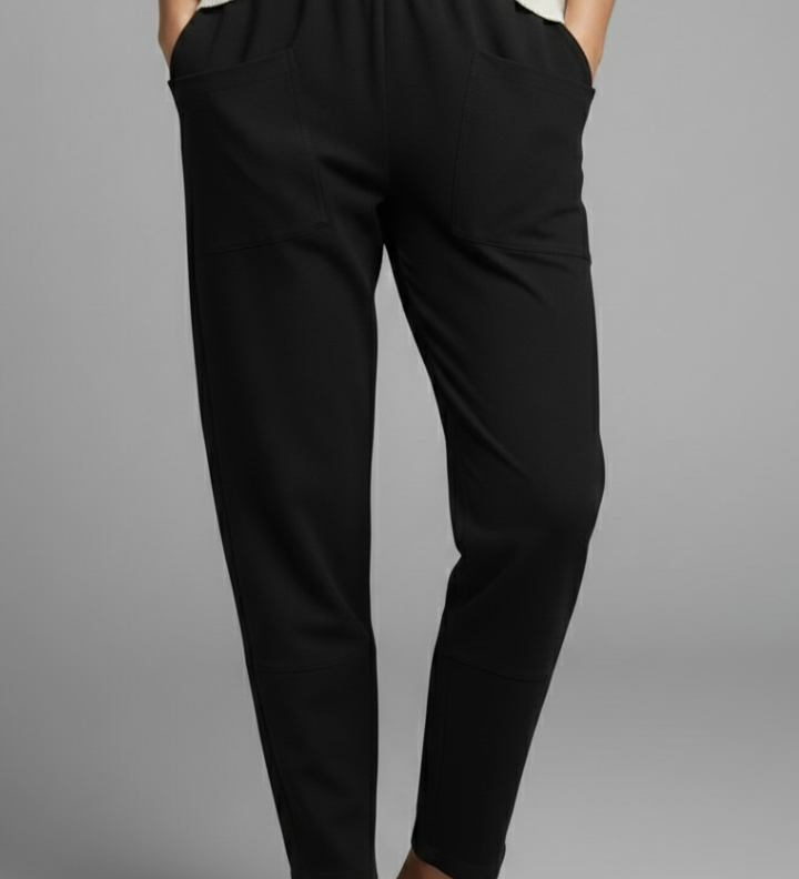 Damenhose mit elastischem Bund und Seitentaschen