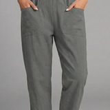 Damenhose mit elastischem Bund und Seitentaschen