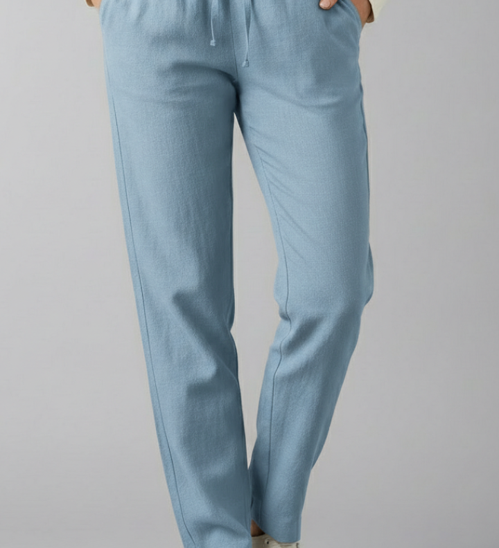 Damenhose mit elastischem Bund und Seitentaschen