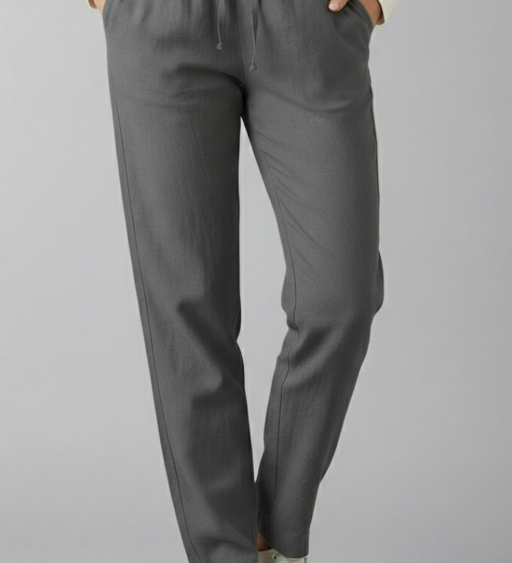Damenhose mit elastischem Bund und Seitentaschen