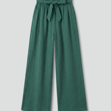 Damenhose mit elastischem Bund und Bindegürtel